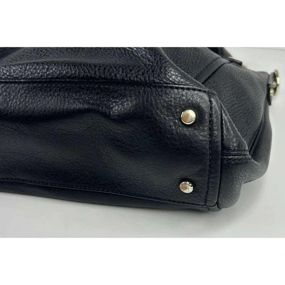 Kate Spade Pine Street Small/Med Kori Black Pebbled Leather Satchel Shoulder Bag